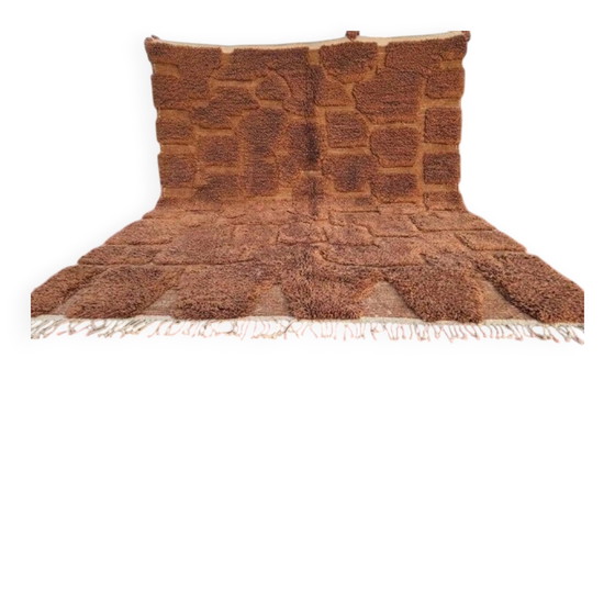 Moroccan Berber rug camel terracotta 300x200 cm – geometric pattern – Rugs & carpets, Wool, Cotton, Bohemian (photo 2 of 8)