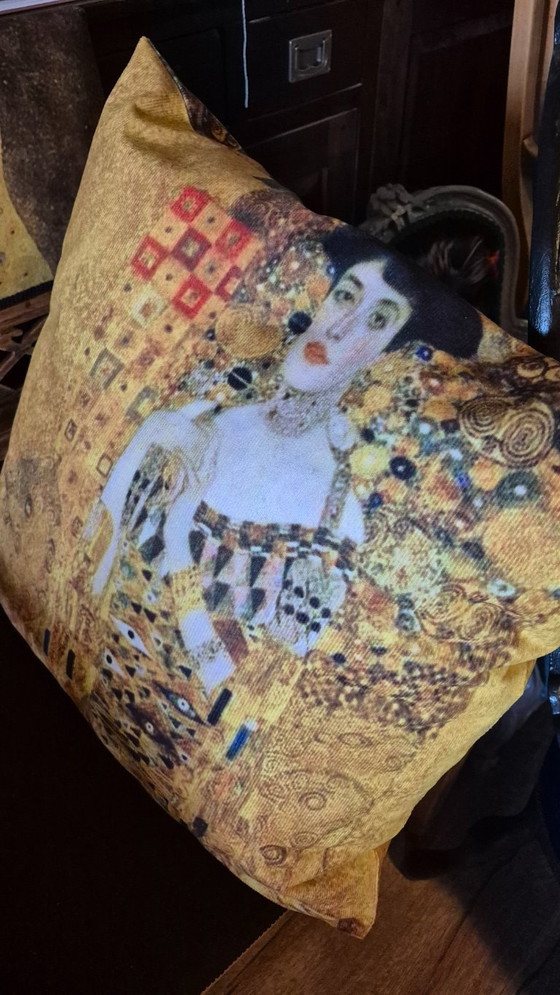 Art Nouveau Klimt Chair - Unique Piece – Chairs and lounge chairs, Textile, Wood (photo 3 of 5)