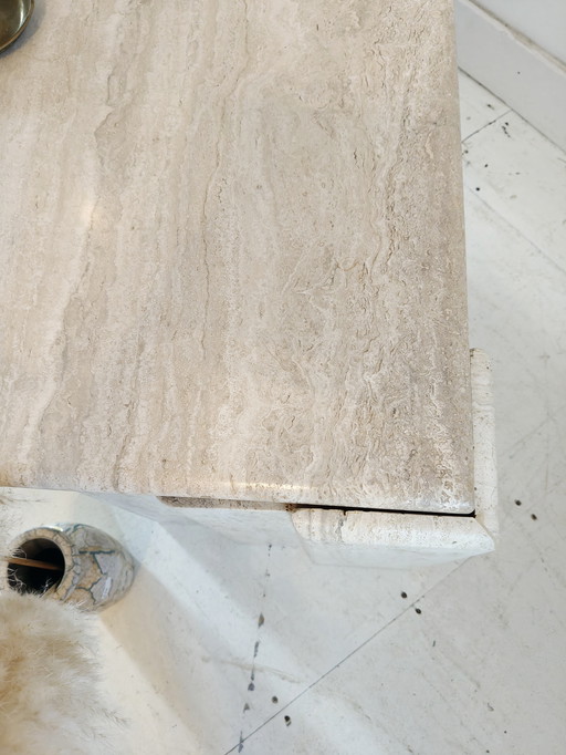 Travertine coffee table 70's