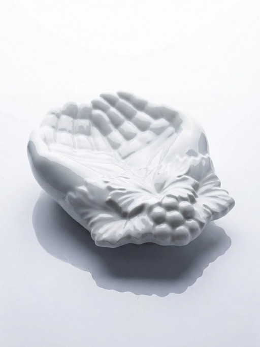 Georges Sand hand-held valet tray after Cocteau, GDA Limoges, unsigned