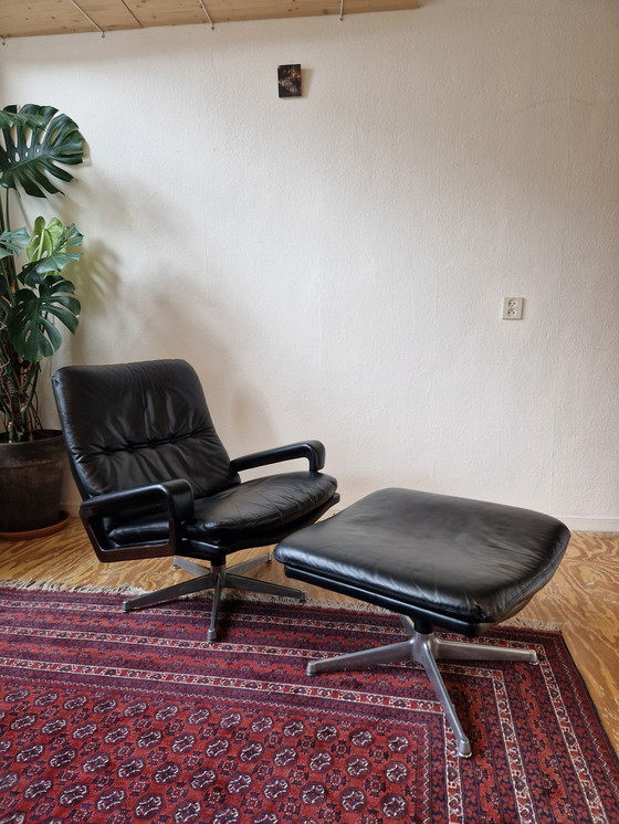 Image 1 of Strässle King Chair & King Pouf - 1960s