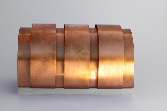Image 1 of Hans-Agne Jakobsson Wandleuchte aus Kupfer, Modell V155 – Schweden, 1960er Jahre