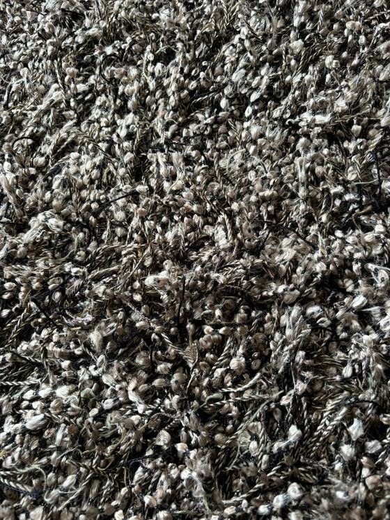 Image 1 of Alfombra cuadrada de pelo alto, marrón/gris (270x270)