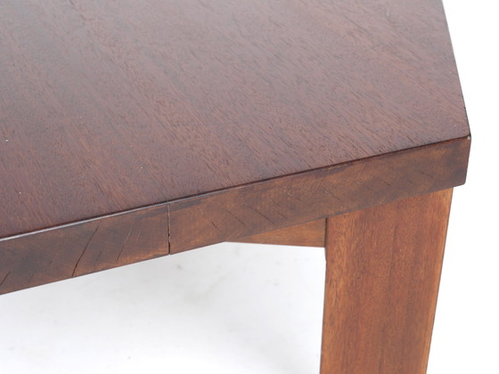Image 1 of Table basse hexagonale en acajou par Wim Den Boon, années 1960