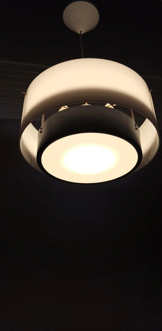 Image 1 of Lampada a sospensione moderna di metà secolo in bianco e nero