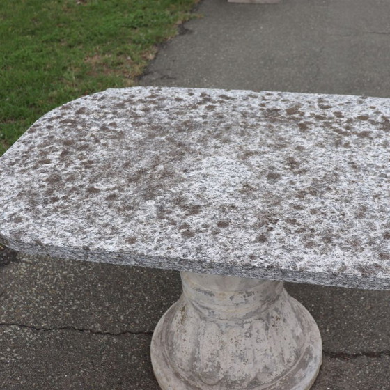 Conjunto de jardín con mesa y dos bancos, Conjuntos de jardín, Otro, Gris, Vintage (foto 11 de 12)