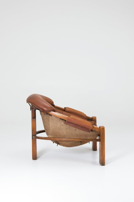 Image 1 of Set van 2 Italiaanse brutalistische loungestoelen van Luciano Frigerio
