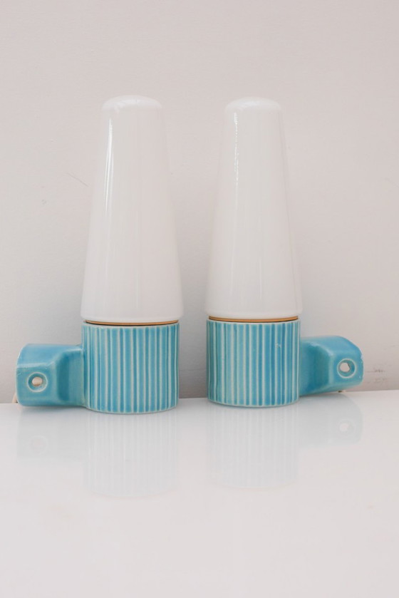 Applique in stile Mid-Century Modern di Sigvard Bernadotte per Ifö, set da 2 pezzi. – Jakobsson, Porcelain (photo 11 of 14)