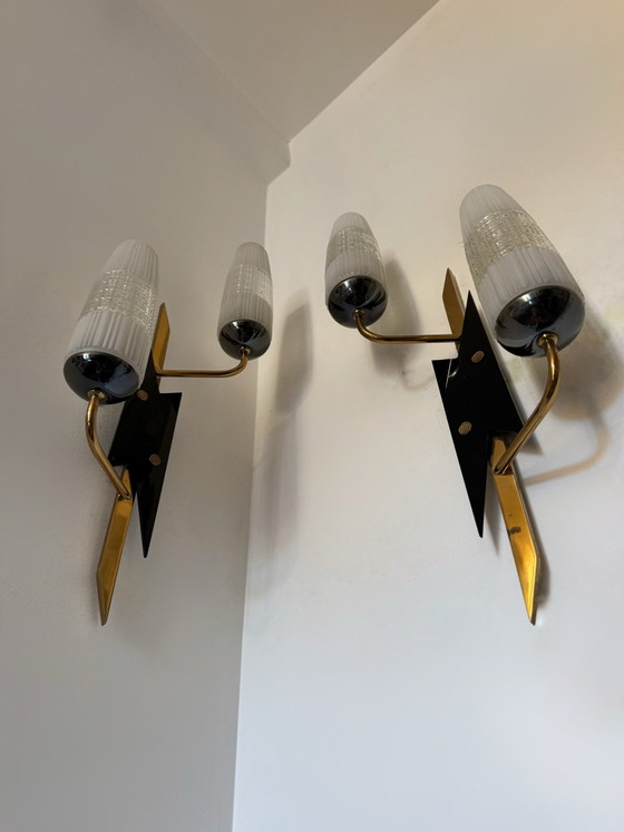 Arlus Messing Bakelit Wandleuchten 60er Jahre – Kunststoff (photo 6 of 10)