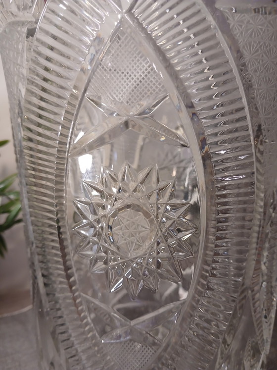 Monumental Hand-Cut Crystal Vase HS SUDETY POLAND 5kg New Condition Category 1 (photo 7 of 12)