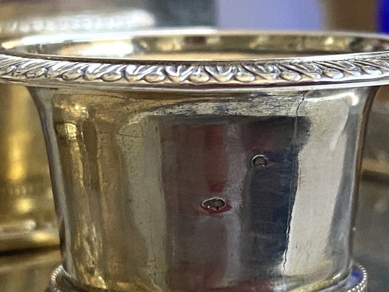 Image 1 of Porte Condiments Argent Massif Ciselé 900 Directoire 1800 Orfèvre AT Paris