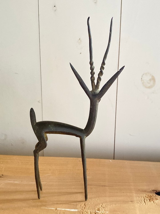 Statuetta di antilope vintage in ottone – Oggetti decorativi (photo 12 of 13)