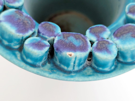 Image 1 of 1960's Ceramano Ceralux Vase von Hans Welling, Mitte des Jahrhunderts Türkis Fett Lava Keramik, Westdeutsche Töpferei