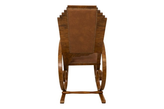 Image 1 of Paire de chaises à bascule uniques, Pologne, seconde moitié du 20e siècle.