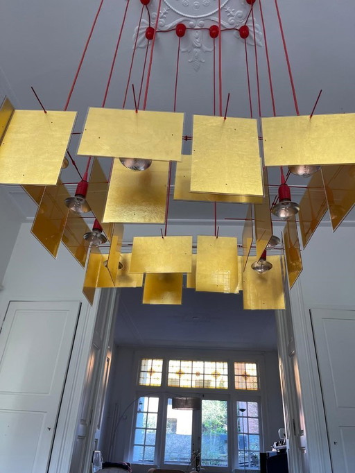 Lámpara colgante Ingo Maurer azul 24 quilates