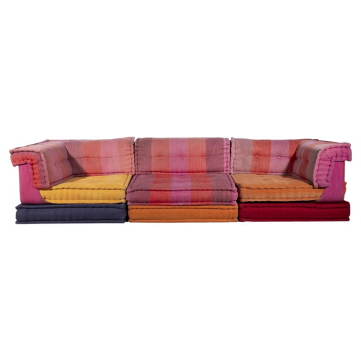 Sofá Modular Roche Bobois con Tela Kenzo 1990 Italia