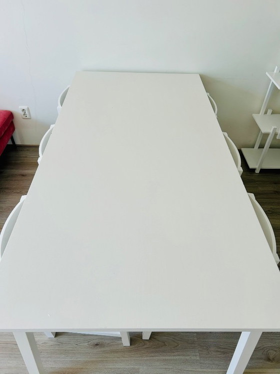 Image 1 of Table Shaker originale Atelier Van Lieshout (AVL) 200 x 100 cm + 6 chaises