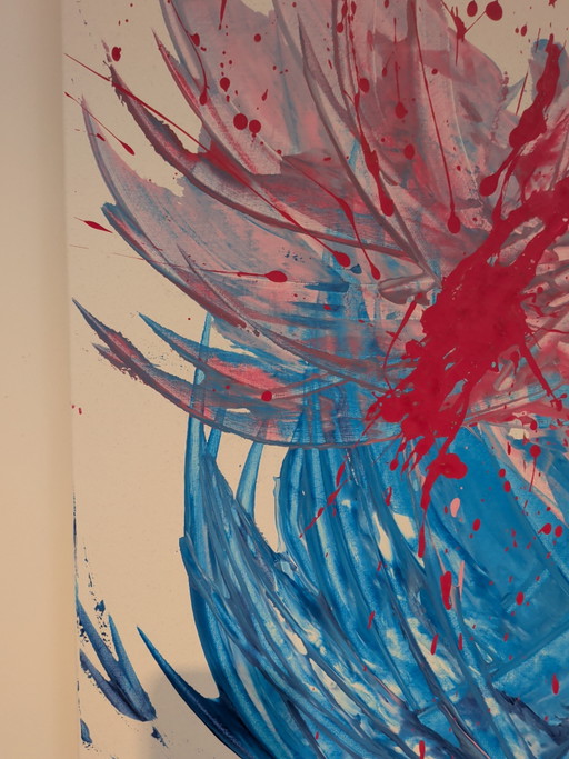 Painting of abstract lillies