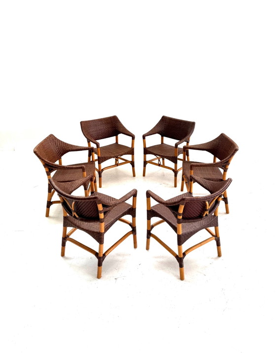 6x sedie da pranzo in rattan, Yuzuru Yamakawa anni '90 – Legno, Vimini (photo 8 of 12)