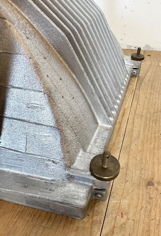 Image 1 of Faretto da teatro vintage grigio con copertura in vetro, anni '80