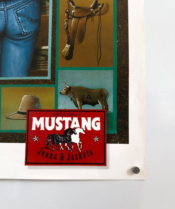 Image 1 of Mustang Jeans & Jackets "Horse" – c. 1980s – Original vintage A1 Poster | 84.1 × 59.4 cm | Germany
