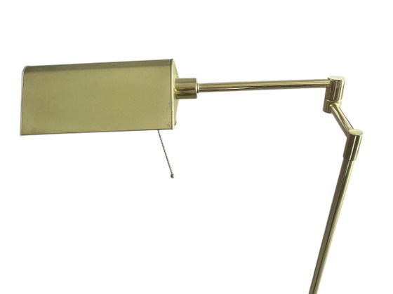 Vintage Messing Vloerlamp met Scharnierende Arm – Verstelbare Leeslamp Jaren 70 Stijl – Mid Century Modern (photo 7 of 17)