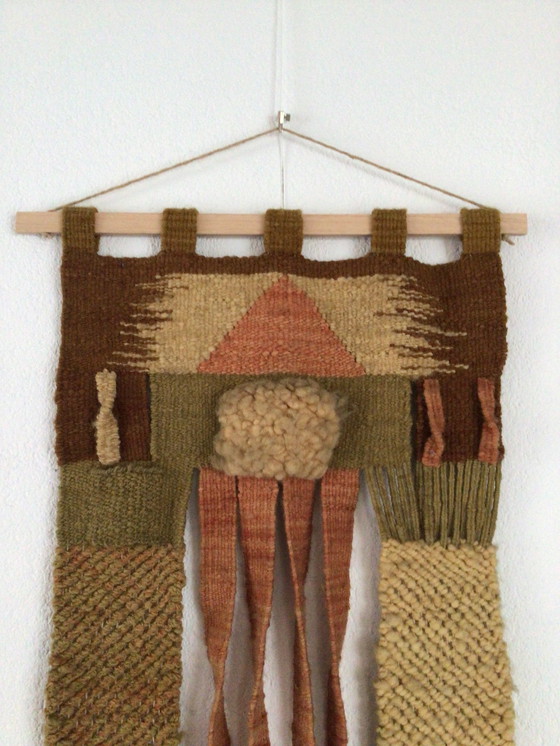 Image 1 of tapisserie murale vintage faite main, pièce unique