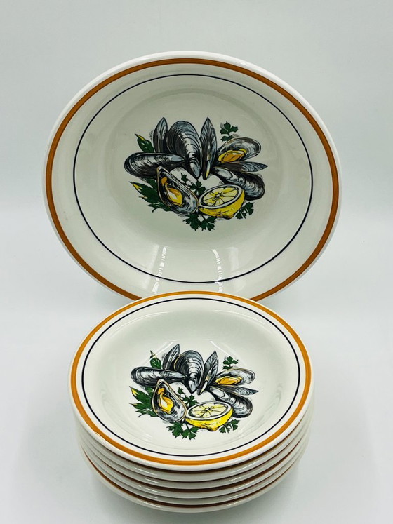 Mussel Serving Set Ceramica Quadrifoglio, Bowls, White (photo 6 of 15)