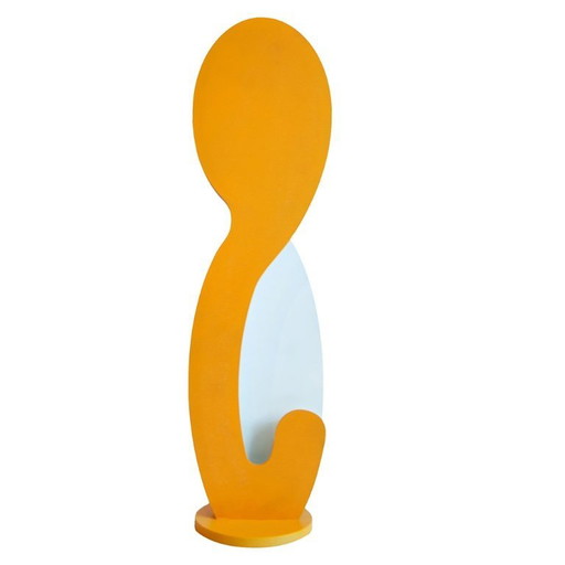 Carolina — Lampe de table sculpturale artisanale jaune mat | Luminaire minimaliste italien