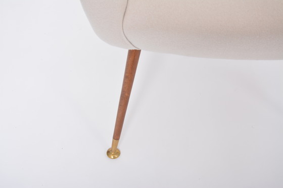 Image 1 of Pair of Rare Italian Mid-Century Lounge Chairs in the style of Model DU 55 P by Gastone Rinaldi