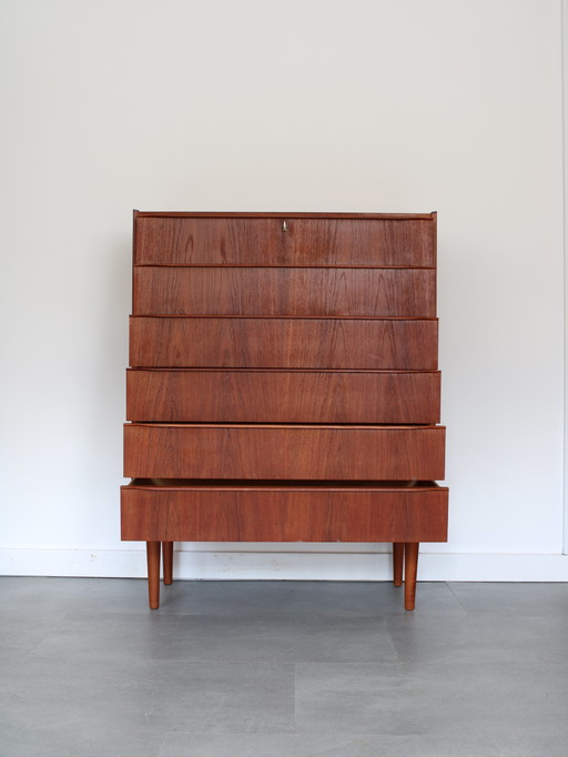 Vintage dänische Kommode aus Teakholz, hoch! – ladekasten, Wood (photo 2 of 10)