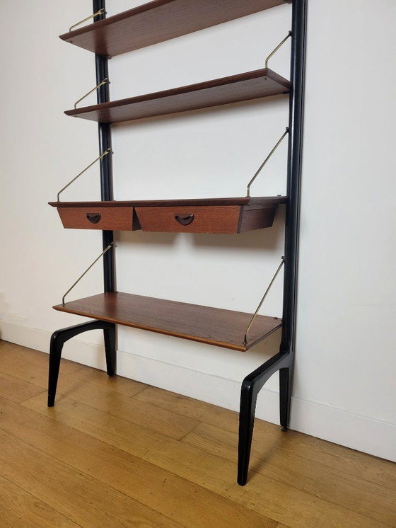 Image 1 of Vintage modulair wandmeubel van Louis van Teeffelen voor Wébe