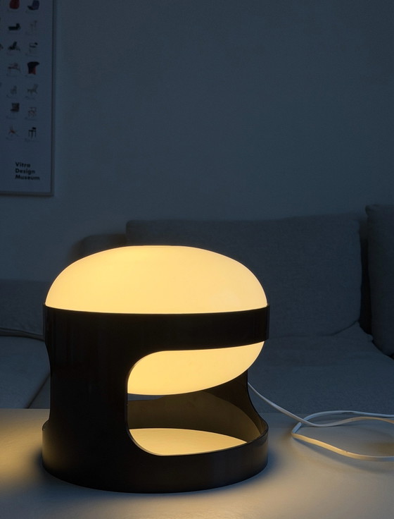 Lampe Joe Colombo KD 27, vintage Kartell, Plastique, Plexiglas, Noir (photo 2 sur 9)