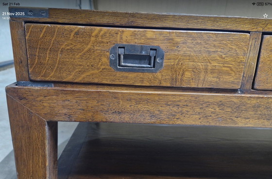 Image 1 of Salontafel Eichholtz Military English Oak