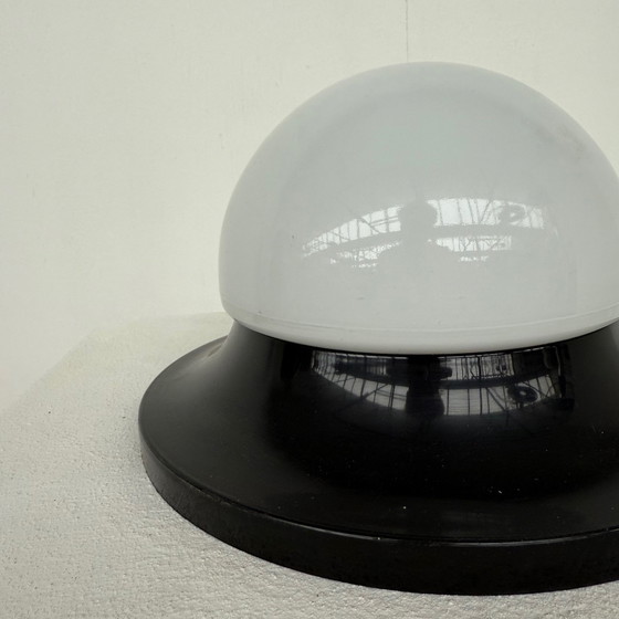 Image 1 of Ceiling/wall lamp round black gloss 60s/70s