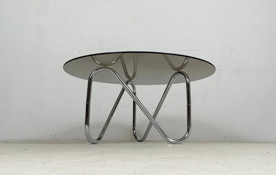 Image 1 of Französischer Stahlrohr Coffee Table/Couchtisch, der 1970er Jahre