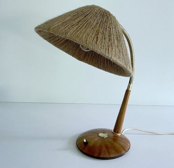 Image 1 of Lámpara de madera danesa de mediados de siglo