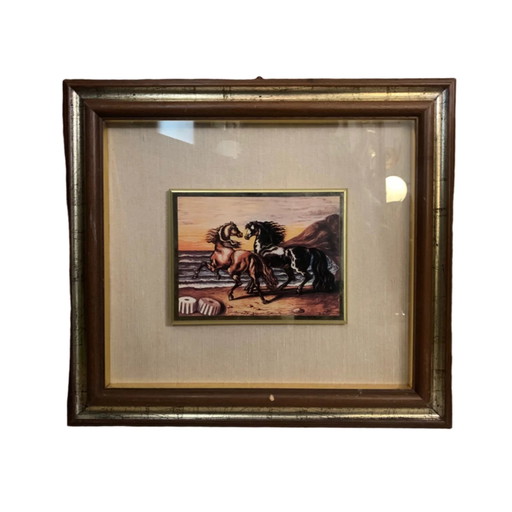 Grabado sobre lámina de plata de Giorgio De Chirico