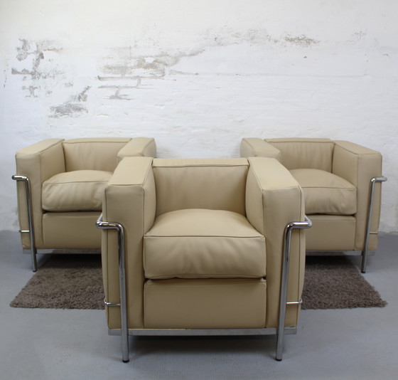 Image 1 of 2X Lc2 Chair Le Corbusier, Cassina, Charlotte Perriand Seats