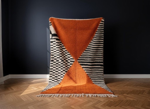 Tapis marocain artisanal décoré 200cmx300cm 