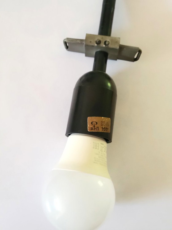 Image 1 of Lampade a sospensione vintage in vetro opalino marrone di Peill & Putzler