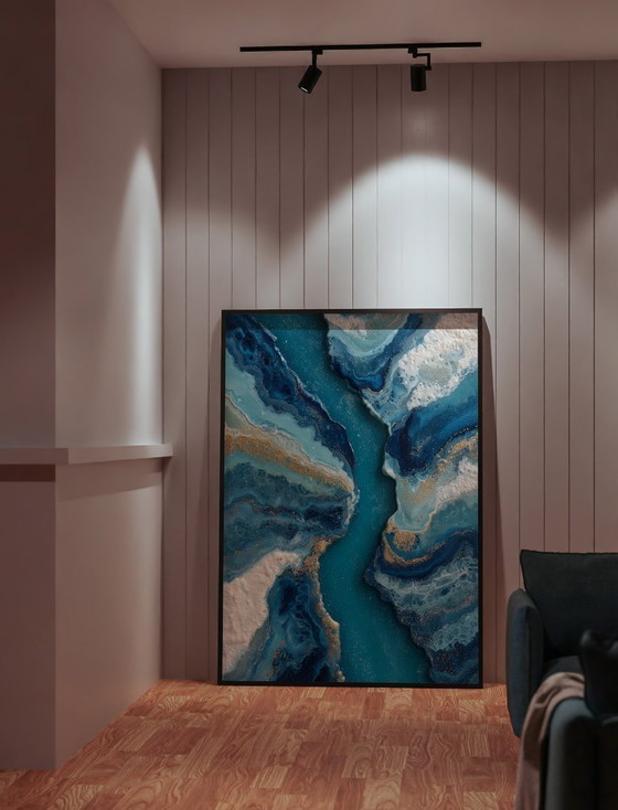 Image 1 of Acrylic Glass Artwork | 200x140 cm | Depthwave #9 (Ori, 1983)