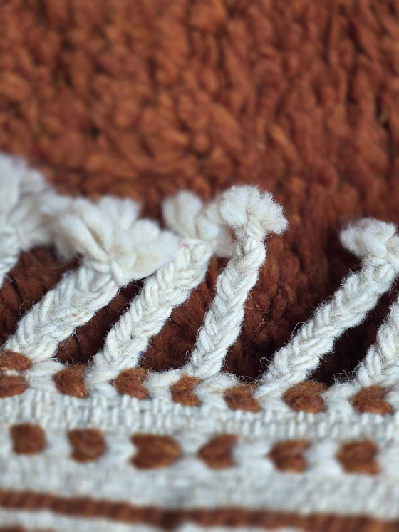 Image 1 of Small brown Moroccan Beni Ourain plush rug 164 x 103 cm 