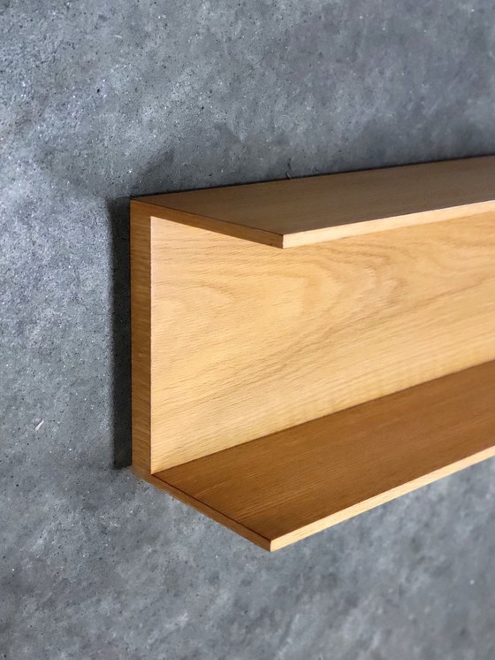 Image 1 of Mensola da parete sospesa in rovere vintage di Wilhelm Renz