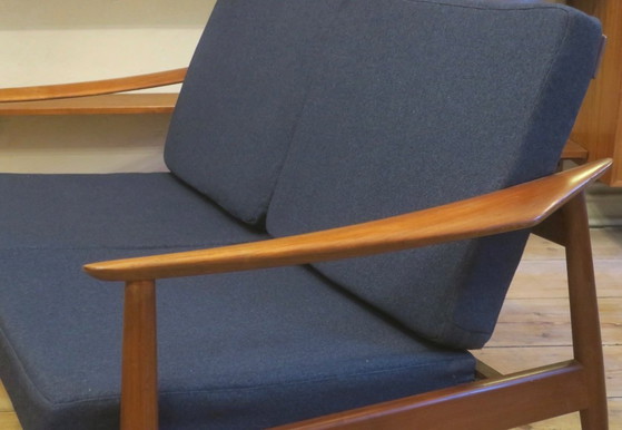 Image 1 of FD 164 Zweisitzer-Teaksofa von Arne Vodder für France and Sohn, Dänemark, 1960er Jahre