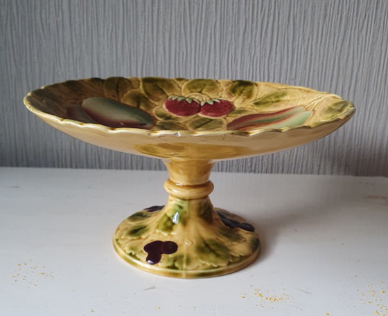Image 1 of Hermoso frutero antiguo de mayólica/barbotina de Sarreguemines