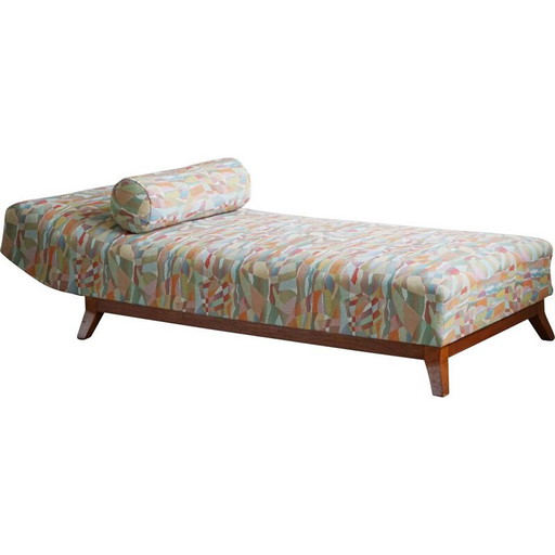Divano letto danese Art Déco vintage in tessuto di Cabinetmaker, anni '40