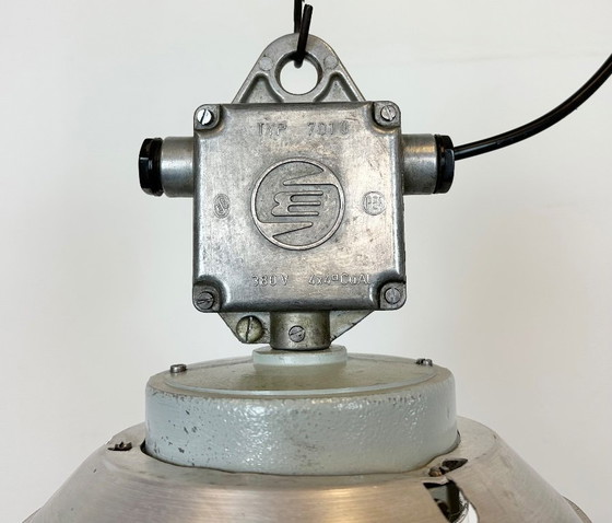 Image 1 of Industrial Aluminium Light with Clear Glass Cover from Elektrosvit, 1970s