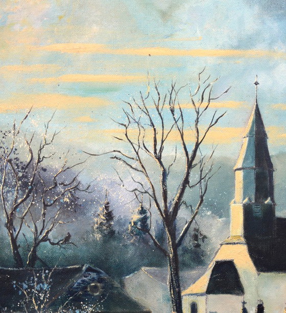 A Village In My Countryside Belgian Ardennes – Paintings & Drawings, Canvas (photo 2 of 5)
