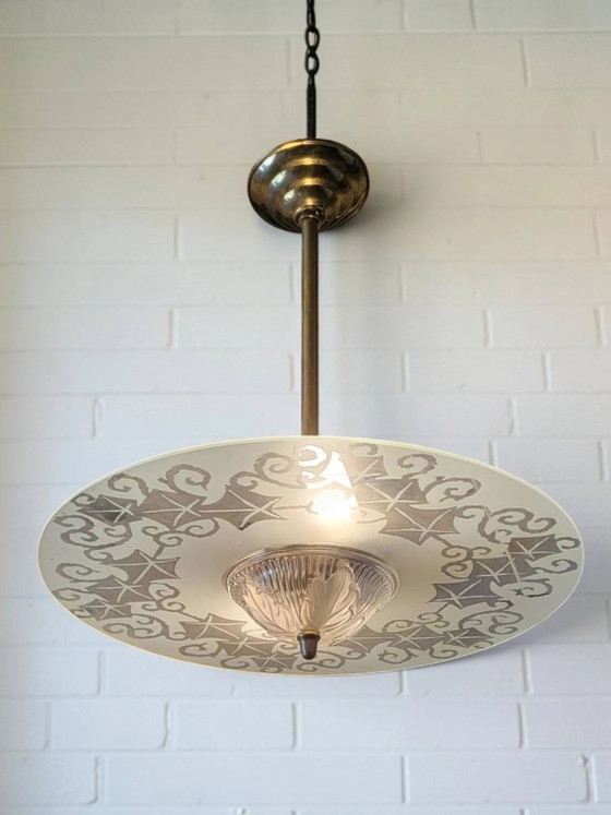 Art Deco Disc Pendant – Pendant lamps, Crystal, Glass (photo 6 of 7)